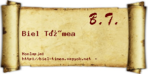 Biel Tímea névjegykártya